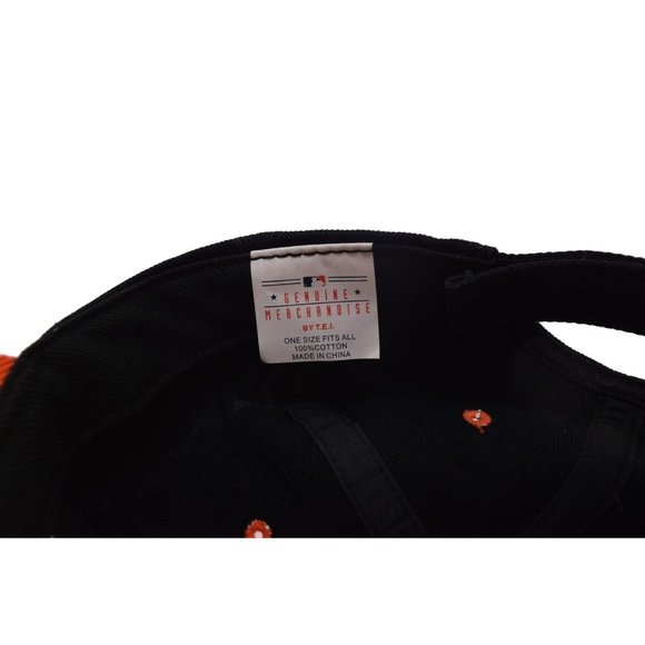 Vintage SF Giants Snap Back Cap Hat Embroidered Logo Black Orange MLB - Picture 4 of 4